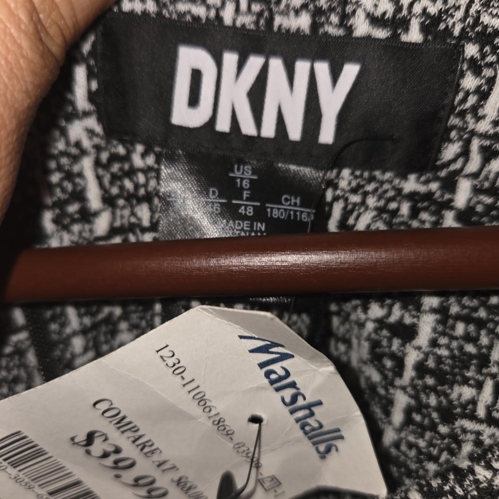 DKNY Black & White Knit Jacket
